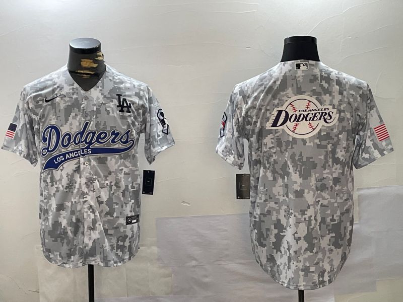 Men Los Angeles Dodgers Blank Camo Joint Name 2024 Nike MLB Jersey style 9->los angeles dodgers->MLB Jersey